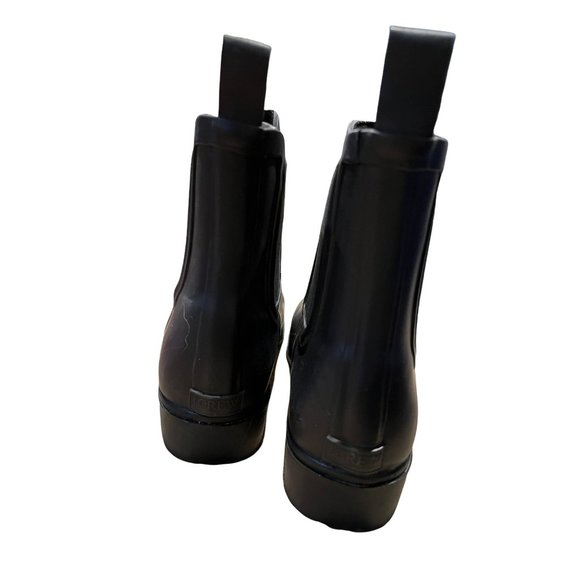 J. Crew Factory Black Chelsea Rain Boots AA538 Black - Picture 4 of 6